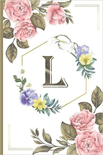 okumak L: Calla lily notebook flowers Personalized Initial Letter L Monogram Blank Lined Notebook,Journal for Women and Girls ,School Initial Letter L floral vintage pink peonies 6 x 9