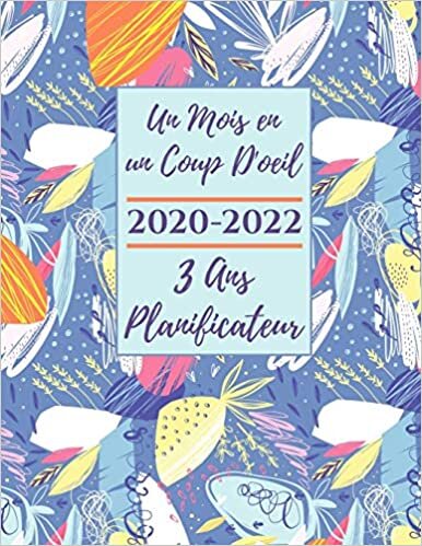 okumak 3 An Planiﬁcateur Agenda 2020-2022 Un Mois en un Coup D&#39;œil: Agenda mensuel - Agenda pour 3 Ans, Calendrier Mensuel par Page, Carnet de Rendez-vous.