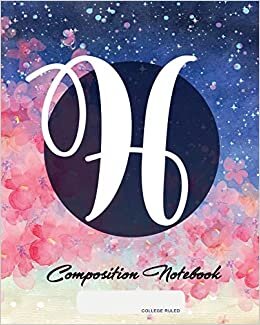 okumak Composition Notebook: College Ruled | Initial H | Personalized Back to School Composition Book for Teachers, Students, Kids and s with Monogramm | 120 Pages, 60 Sheets | 8 x 10 inches