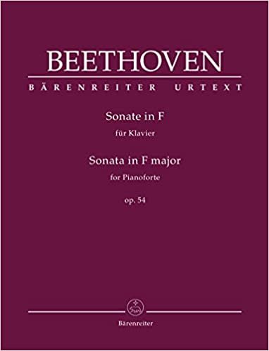 okumak Sonate für Klavier F-Dur op. 54. Spielpartitur, Urtextausgabe. BÄRENREITER URTEXT