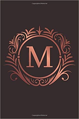 okumak M: Rose Silver luxury initial letter M Monogram Lined notebook / Diary Gifts for Girl and Women Pretty Personalized Medium Journal 120 Pages Size 6x9