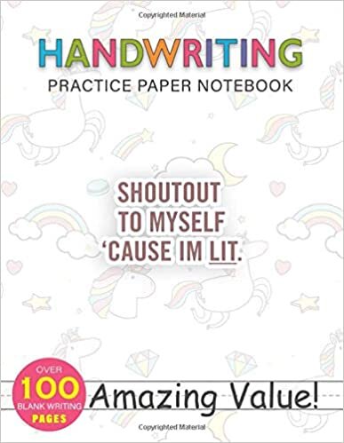 okumak Notebook Handwriting Practice Paper for Kids Shoutout to myself cause I m li for men women and kid: Gym, PocketPlanner, Journal, Daily Journal, Weekly, 114 Pages, 8.5x11 inch, Hourly