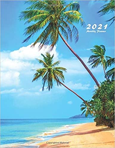 okumak 2021 Monthly Planner: 2021 Planner Monthly 8.5 x 11 (Sunny Beach)
