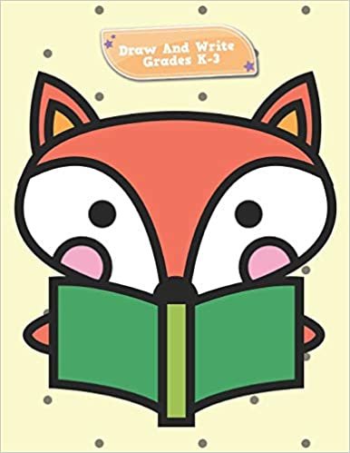 okumak Draw And Write Grades K-3: Cute Fox Reading A BookPrimary Story Journal: Dotted Midline and Picture Space Practice Writing Letters Preschoolers ... Book 110 Pages Glossy Fun For Boys or Girls