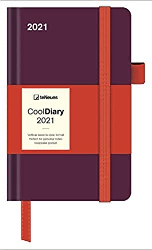 okumak Bordeaux/Coral 2021 - Diary - Buchkalender - Taschenkalender - 9x14: Cool Diary