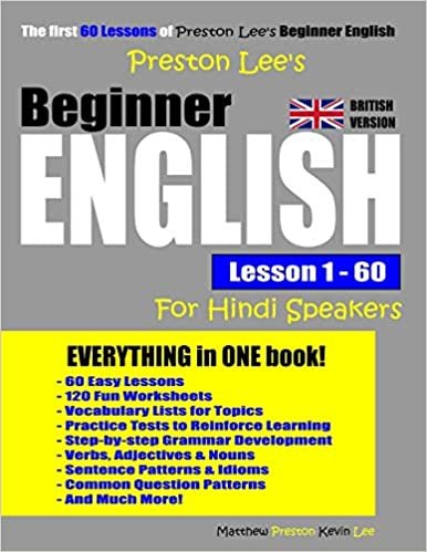 okumak Preston Lee&#39;s Beginner English Lesson 1 - 60 For Hindi Speakers (British Version)