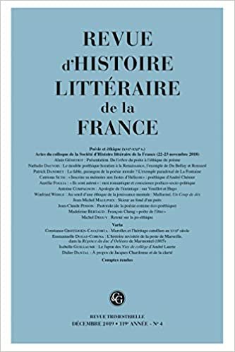 okumak Revue d&#39;Histoire Litteraire de la France: 4 - 2019, 119e année - n° 4