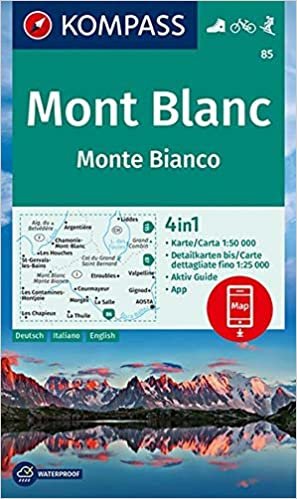 okumak Mont Blanc D/I/F +AG: Wandelkaart 1:50 000 (CARTE DE RANDONNEE - 1/50.000)