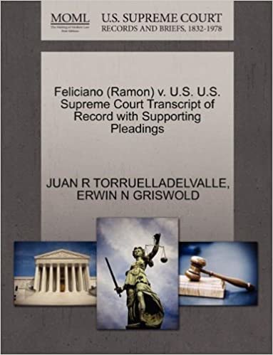 okumak Feliciano (Ramon) v. U.S. U.S. Supreme Court Transcript of Record with Supporting Pleadings