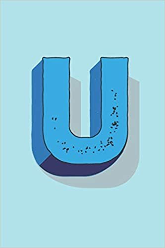 okumak Letter U Monogram Notebook: Journal for Boys ~ Blank Ruled 6”x9” ~ 120 pages (Name Initial Notepads for Boys and Men)