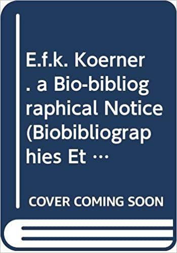 okumak E.F.K. Koerner. a Bio-Bibliographical Notice (Biobibliographies Et Exposes)