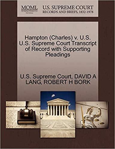 okumak Hampton (Charles) v. U.S. U.S. Supreme Court Transcript of Record with Supporting Pleadings