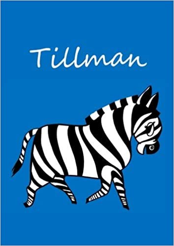 okumak Tillman: individualisiertes Malbuch / Notizbuch / Tagebuch - Zebra - A4 - blanko