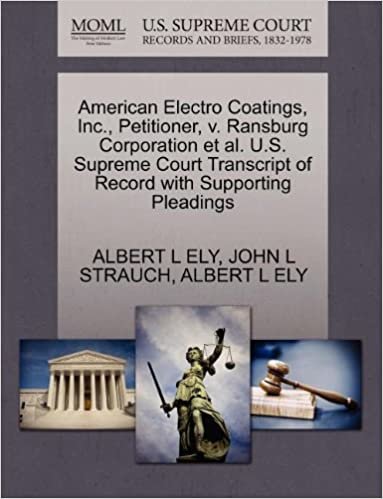 okumak American Electro Coatings, Inc., Petitioner, v. Ransburg Corporation et al. U.S. Supreme Court Transcript of Record with Supporting Pleadings