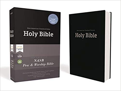 okumak NASB, Pew and Worship Bible, Hardcover, Black, 1995 Text, Comfort Print