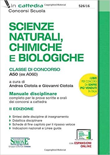 okumak Scienze naturali, chimiche e biologiche
