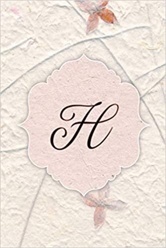 okumak H: Western Wallflower Petal Journal, Monogram Initial Letter H Lined Pages Flower Notebook