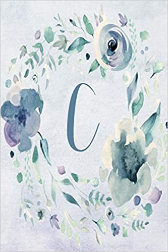 okumak Notebook 6”x9”, Letter C - Blue Purple Floral Design: College-ruled, lined format exercise book with flowers, alphabet letters, initials series. ... C - Blue Purple Floral Design Notebook 6”x9”)
