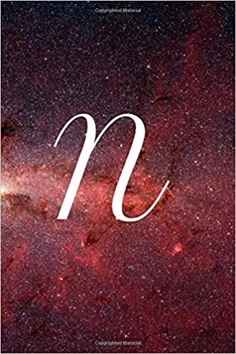 okumak N: Blank Lined Writing Journal Notebook With Monogram For Men Or Women (Milky Way Galaxy)