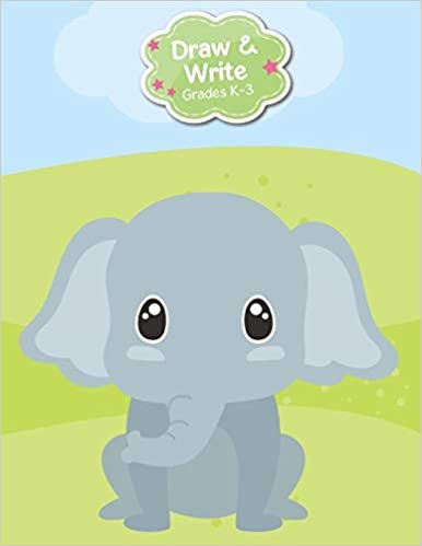 okumak Draw And Write Grades K-3: Baby Elephant Cute Primary Story Journal: Dotted Midline and Picture Space Practice Writing Letters Preschoolers ... Book 110 Pages Glossy Fun For Boys or Girls