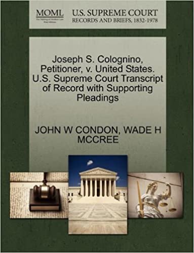 okumak Joseph S. Colognino, Petitioner, v. United States. U.S. Supreme Court Transcript of Record with Supporting Pleadings