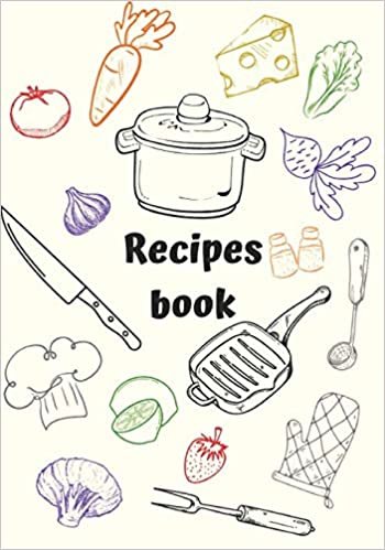 okumak Recipes book: Recipe binder: Elegant recipe holder to Write In Recipe cards, chic Food Graphics design, Document all Your recipe box and Notes for ... recipe keeper, 100-Pages 7&quot; x 10&quot; V 9.0