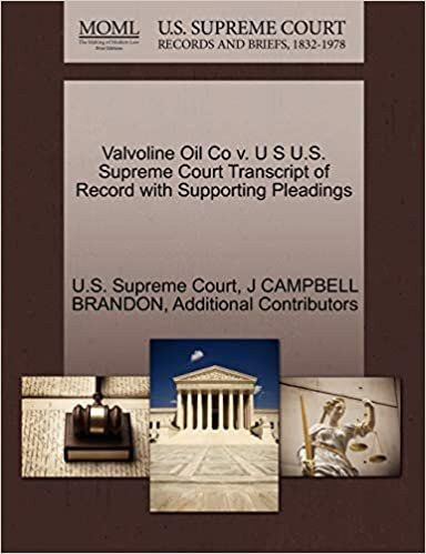 okumak Valvoline Oil Co v. U S U.S. Supreme Court Transcript of Record with Supporting Pleadings