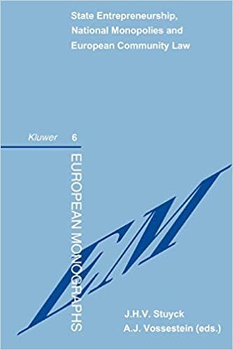 okumak State Entrepreneurship, National Monopolies and European Community Law (European Monographs) (European Monographs Series Set)