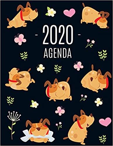okumak Cane Felice Agenda 2020: Inizia Ora e Dura Fino Dicembre 2020 | Pianificatore Settimanale 2020 (12 Mesi)