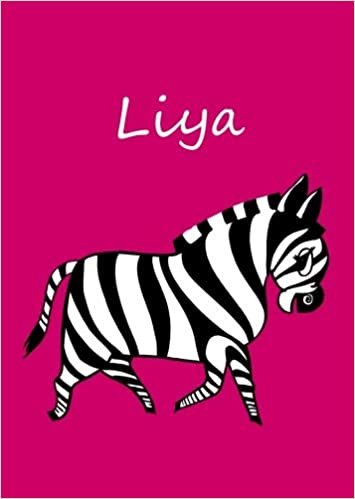 okumak Liya: personalisiertes Malbuch / Notizbuch / Tagebuch - Zebra - A4 - blanko
