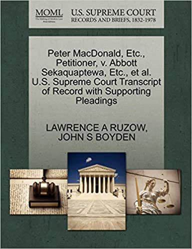okumak Peter MacDonald, Etc., Petitioner, v. Abbott Sekaquaptewa, Etc., et al. U.S. Supreme Court Transcript of Record with Supporting Pleadings