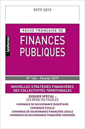 okumak REVUE FRANCAISE DE FINANCES PUBLIQUES N 145 - FEVRIER 2019 (RFFP)