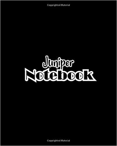 okumak Juniper Notebook: 100 Sheet 8x10 inches for Notes, Plan, Memo, for Girls, Woman, Children and Initial name on Matte Black Cover