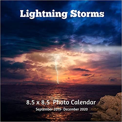 okumak Lightning Storms 8.5 X 8.5 Calendar September 2019 -December 2020: Monthly Calendar with U.S./UK/ Canadian/Christian/Jewish/Muslim Holidays-Weather Nature Professional Photography
