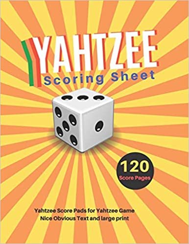 okumak Yahtzee Scoring Sheet: V.27 Yahtzee Score Pads for Yahtzee Game Nice Obvious Text and Large Print Yahtzee Score Card 8.5*11 inch