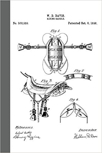 okumak Riding Saddle: Vintage Patent Art Journal Notebook for Horsemen, Riders, Equestrians, Wranglers, Cowgirls, and Cowboys