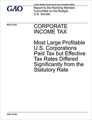 okumak CORPORATE  INCOME TAX  Most Large Profitable  U.S. Corporations  Paid Tax but Effective  Tax Rates Differed  Significantly from the  Statutory Rate
