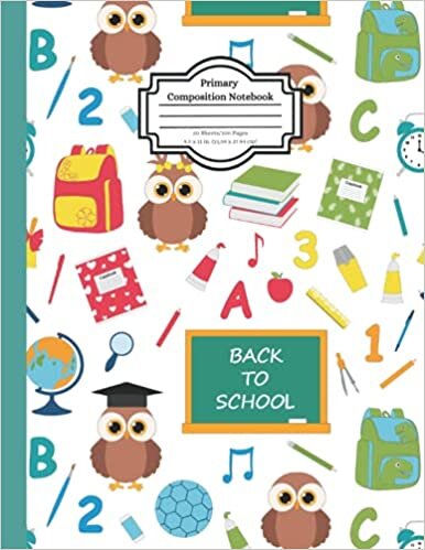 okumak Primary Composition Notebook Without Picture Space: Cute Owl: Primary Composition Notebook: No Picture Space | 8.5 x 11| 50 sheets / 100 Pages | No Picture Box, No Drawing Space| K-2