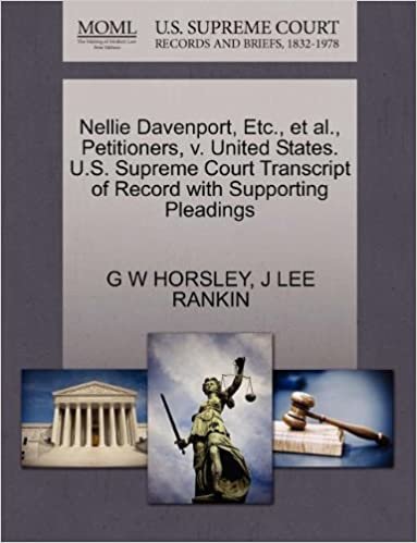 okumak Nellie Davenport, Etc., et al., Petitioners, v. United States. U.S. Supreme Court Transcript of Record with Supporting Pleadings