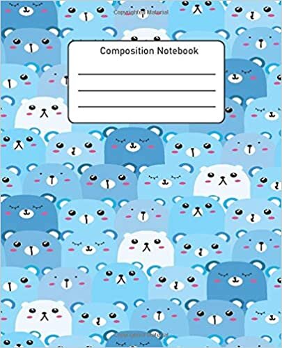 okumak Composition Notebook: Wide Ruled Paper Notebook Journal | Cute Bear Wide Blank Lined Workbook for s Kids Students Girls for Home School College for Writing Notes