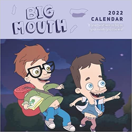 okumak BIG MOUTH 2022 Calendar: 18-month Mini Calendar 2022 in 8.5 x 8.5 inches with large grid for planners!
