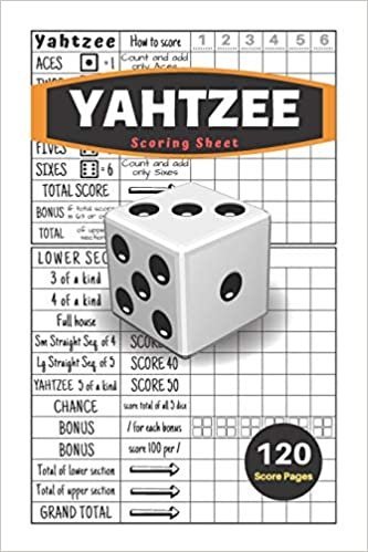 okumak Yahtzee Scoring Sheet: V.13 Yahtzee Score Pads for Yahtzee Game Nice Obvious Text Small print Yahtzee Score Sheets 6 by 9 inch