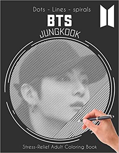 okumak BTS Jungkook - Dots Lines Spirals: stress relief Coloring Book for adults