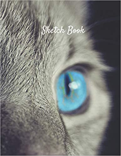 Sketch Book: Blue Eye Cat Themed Personalized Artist Sketchbook For Drawing and Creative Doodling