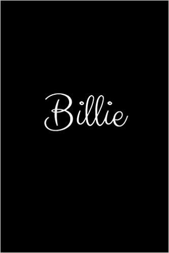 Billie: notebook with the name on the cover, elegant, discreet, official notebook for notes
