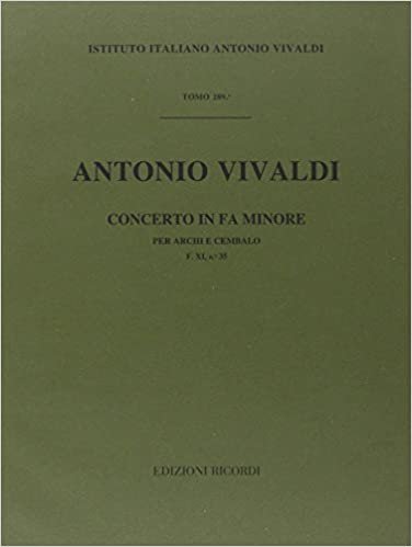 okumak Concerti Per Archi E B.C.: in Fa Min. Rv 143