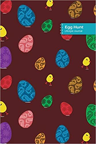 Egg Hunt Lifestyle Journal, Blank Write-in Notebook, Dotted Lines, Wide Ruled, Size (A5) 6 x 9 In (Brown)