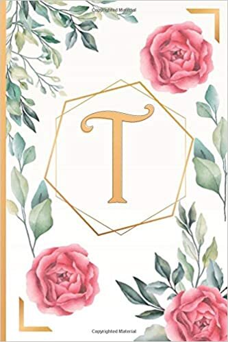 okumak T: beautiful flowers Calla lily notebook flowers Personalized Initial Letter T Monogram Blank Lined Notebook,Journal for Women and Girls , School Initial Letter T 6 x 9