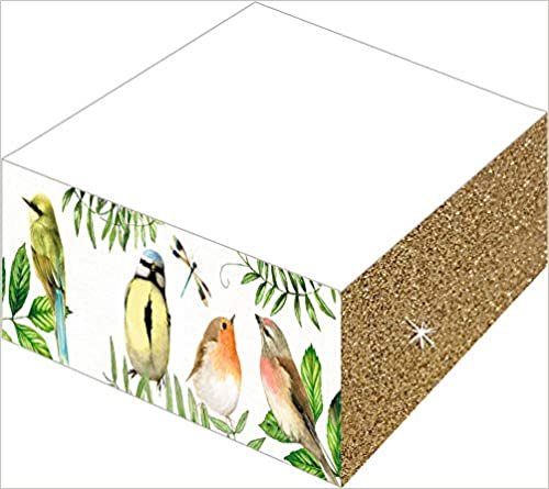 okumak Zettelblöcke mit Farb- und Glitterschnitt - Gartenliebe: 3 x 4 Ex. im Display