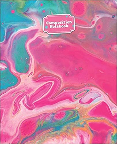 okumak Composition Notebook: Modern Marble Pink Turquoise Beautiful Quartz Wide Ruled Paper Notebook Journal Blank Lined Workbook for s Kids Students for School Home College Writing Notes Trendy Cute